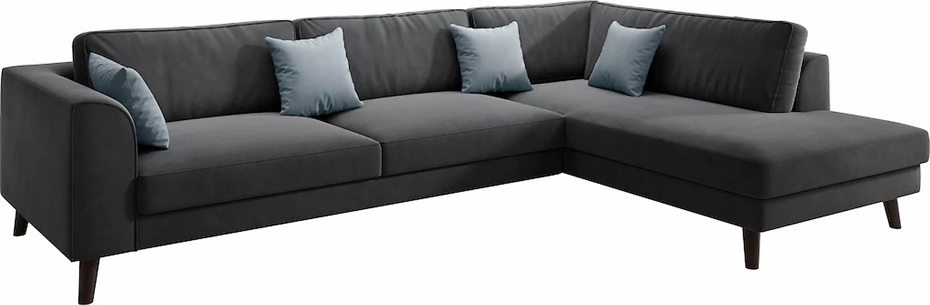 INOSIGN Ecksofa »Laurentia, L-Form«, mit 4 Zierkissen, Ottomane links oder günstig online kaufen