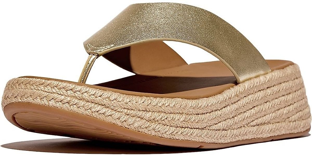 Fitflop F-Mode Espadrille Leather Flatform T/Post Sandals Sandale günstig online kaufen