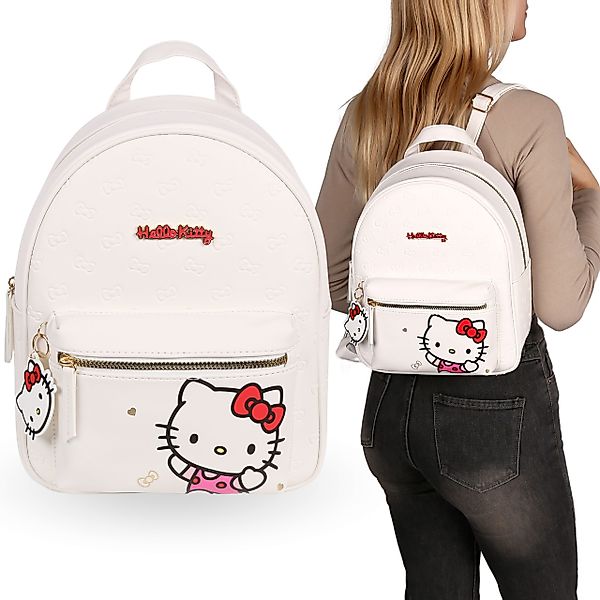 Sarcia.eu Cityrucksack Hello Kitty Weißer Lederrucksack,Damen günstig online kaufen