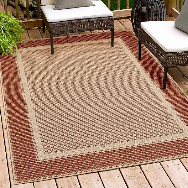 Andiamo Teppich "ARIZONA 2" rechteckig 5 mm Höhe Flachgewebe, mit Bordüre, günstig online kaufen