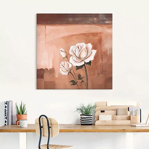 Artland Leinwandbild "Rosen II", Blumenbilder, (1 St.), auf Keilrahmen gesp günstig online kaufen