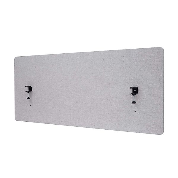 PROREGAL Akustik-Tischtrennwand 60x140x2cm Doppelwandig Stoff/Textil Grau günstig online kaufen