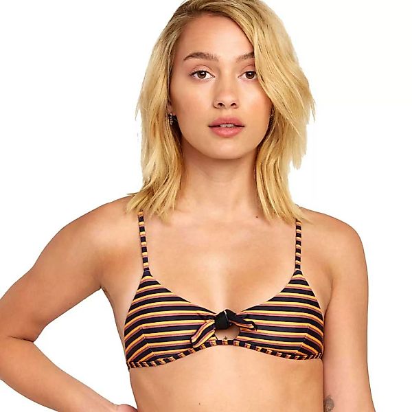 Rvca Bondi Stripe Knot Tr Bikini Oberteil M Midnight günstig online kaufen