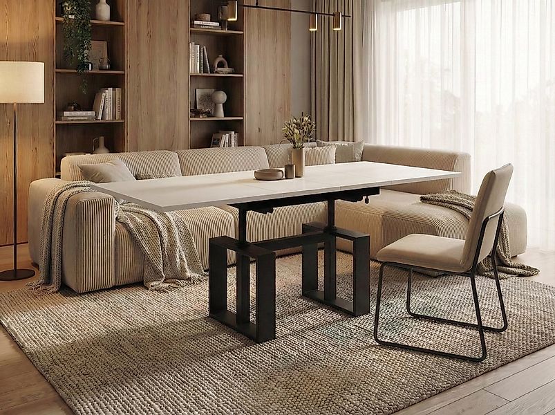 Endo-Moebel Couchtisch Empoli - ausziehbar 110-170cm und höhenverstellbar D günstig online kaufen