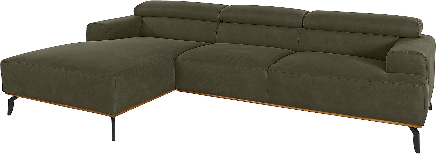 Places of Style Ecksofa "Carlo L-Form", Kopfteilverstellung günstig online kaufen