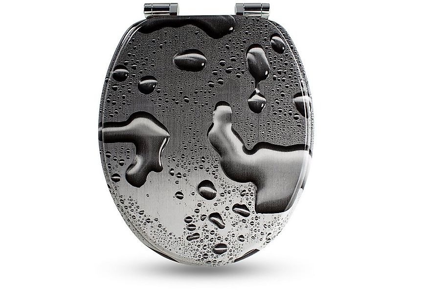Sanfino WC-Sitz "Grey Splash" Premium Toilettendeckel mit Absenkautomatik a günstig online kaufen