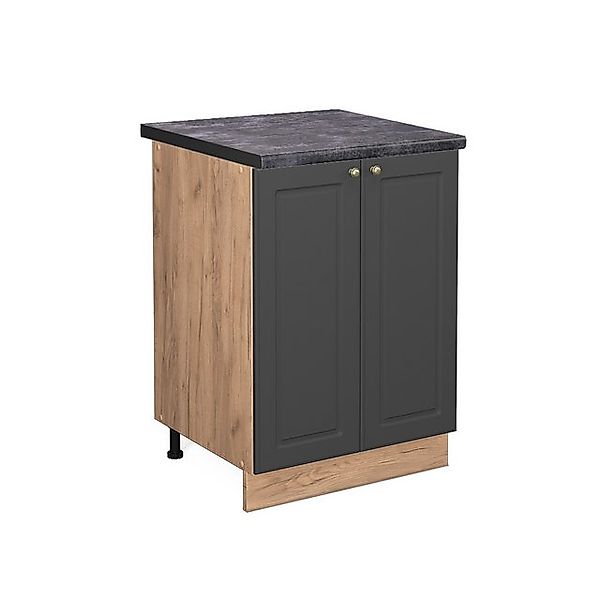 Vicco Küchenunterschrank Fame-Line Anthrazit-Gold/Goldkraft Eiche 60 cm AP günstig online kaufen