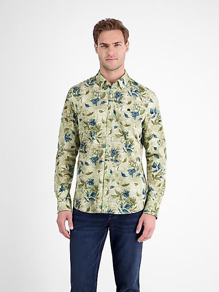 LERROS Langarmhemd mit floralem Allover-Print günstig online kaufen