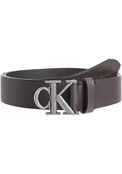 Calvin Klein Jeans Ledergürtel ROUND MONO PLAQUE LTHR BELT 35MM mit CK-Logo günstig online kaufen