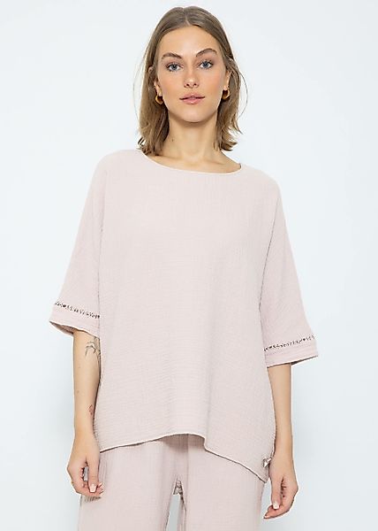 SASSYCLASSY Pyjamaoberteil Musselin Pyjama Shirt Damen günstig online kaufen