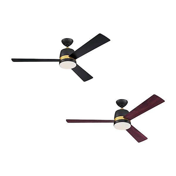 WESTINGHOUSE Deckenventilator Tristan Schwarz 132 cm mit Beleuchtung und Fe günstig online kaufen