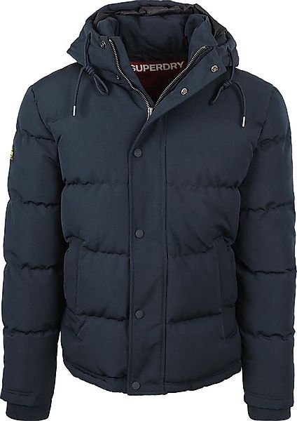 Superdry Pufferjacke Hooded Everest Navy - Größe L günstig online kaufen