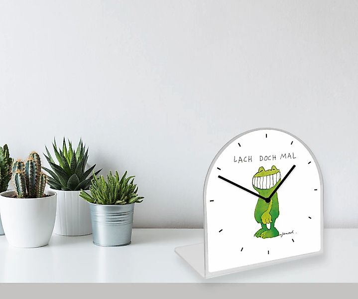 LuckyLinde Tischuhr "Der Frosch Janosch" Tischuhr aus Acrylglas, Uhr, bedru günstig online kaufen