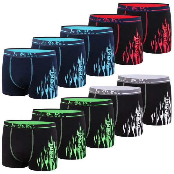 L&K Boxershorts 1104-1121 (10er-Pack) Herren Boxershorts günstig online kaufen