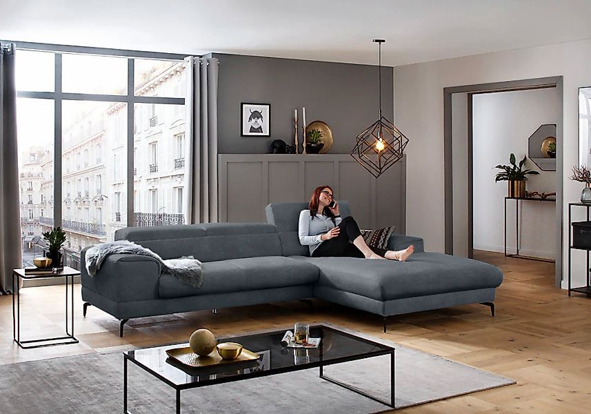 W.SCHILLIG Ecksofa "piedroo, Designsofa mit tollem Sitzkomfort, L-Form", Ko günstig online kaufen