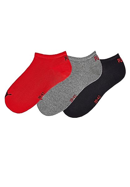 PUMA Sneakersocken 3 Stk. tlg. mit eingestricktem Markenlogo günstig online kaufen