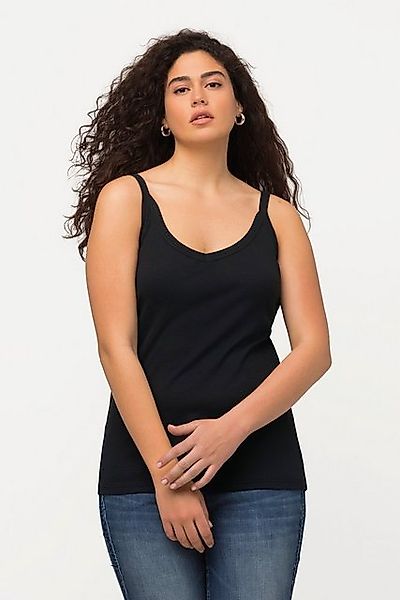 Ulla Popken Longtop Ripptop Slim V-Ausschnitt günstig online kaufen