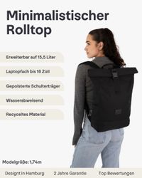 Johnny Urban Cityrucksack Robin Medium, Rolltop günstig online kaufen