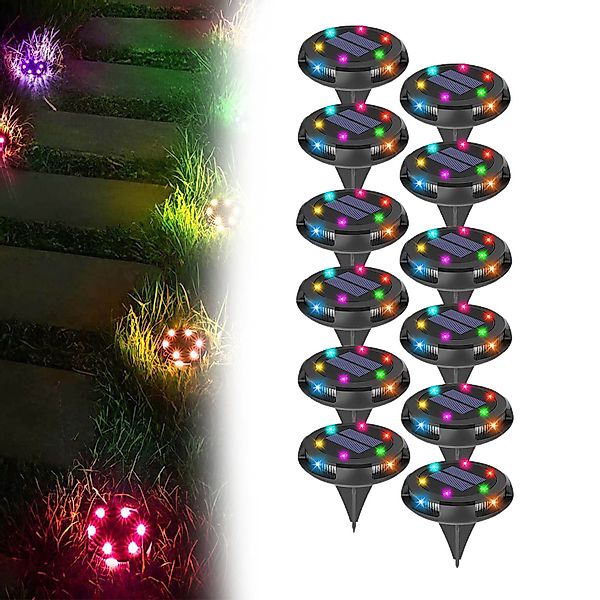 Jibenhome LED Solarleuchte Solar Bodenleuchten,10 LED günstig online kaufen
