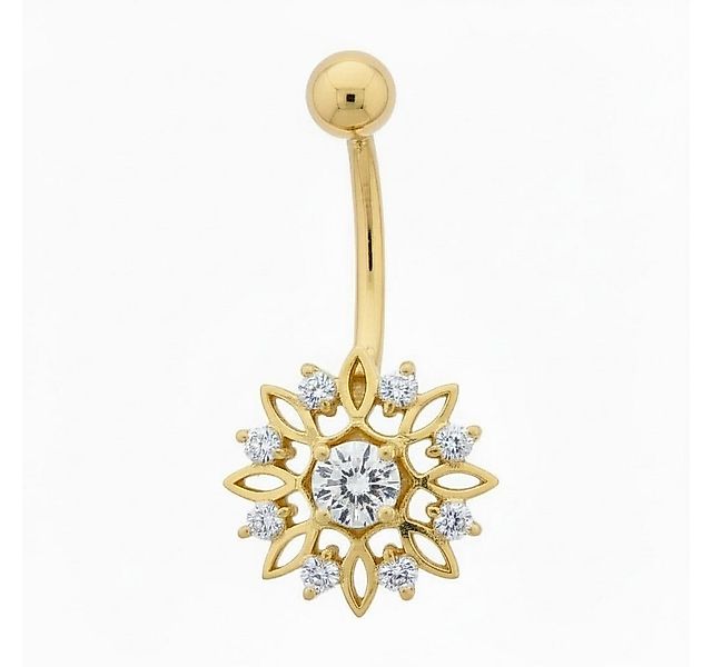 Karisma Schmuck Bauchnabelpiercing Damen Echt Gold 585/14 Karat Bananabell günstig online kaufen