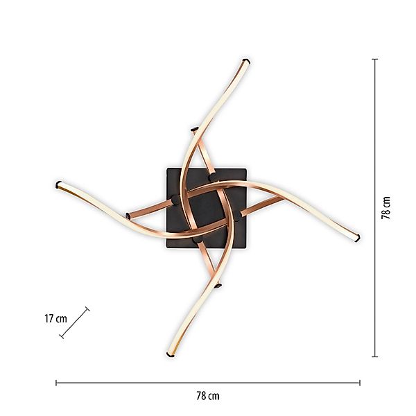 Paul Neuhaus Deckenleuchte POLINA, LED fest integriert, Warmweiß, LED, Simp günstig online kaufen