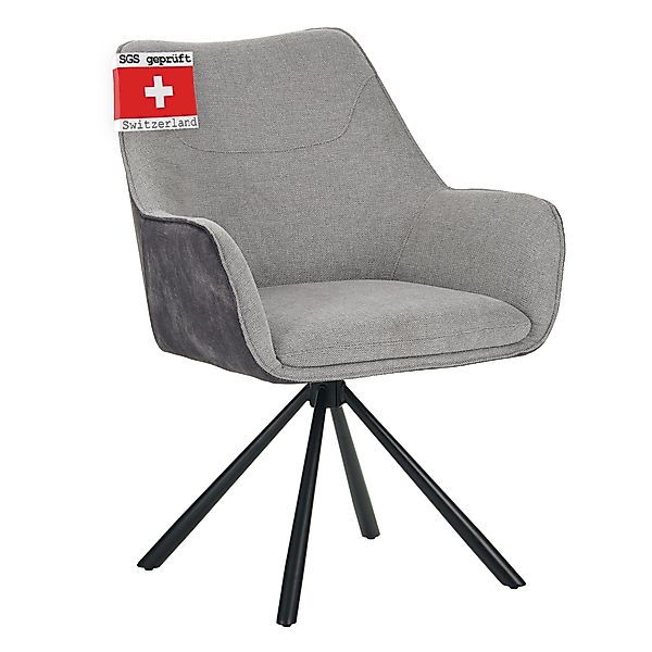 Albatros International Drehstuhl Esszimmerstuhl drehbar Grau günstig online kaufen