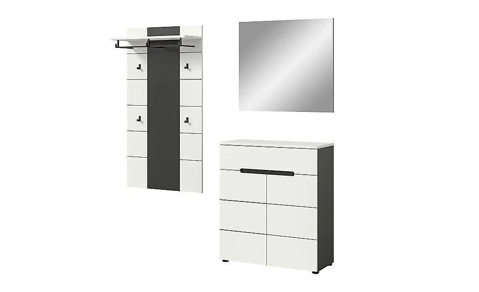 Garderobenkombination 3-teilig  Canu ¦ grau ¦ Maße (cm): B: 175 H: 190 Gard günstig online kaufen