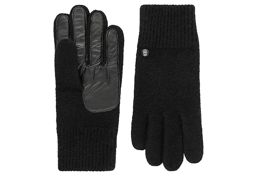 Roeckl Strickhandschuhe KLASSISCHER WALKHANDSCHUH MIT LEDERINNENHAND günstig online kaufen