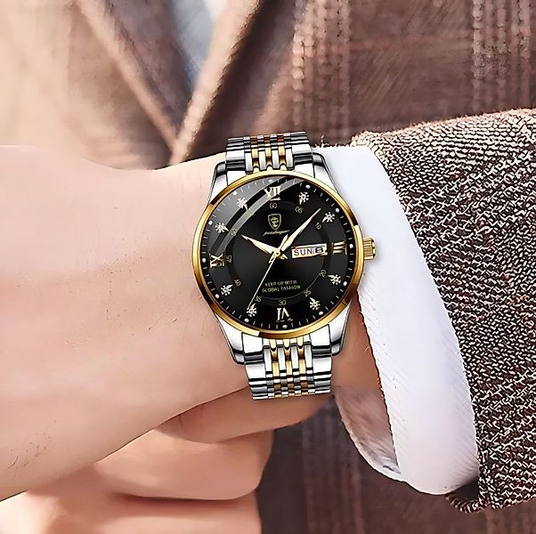 Toomoke Quarzuhr Quarzuhr Herren, Herrenuhr Chronograph, Edelstahlarmband, günstig online kaufen