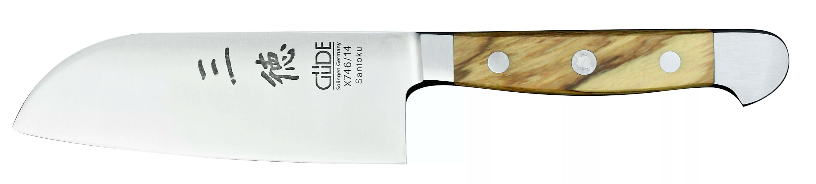 Güde Alpha Olive Santokumesser 14 cm - CVM-Messerstahl - Griffschalen Olive günstig online kaufen