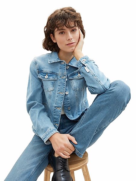 Tom Tailor Denim Damen Jeansjacke EASY DENIM JACKET - Regular Fit günstig online kaufen