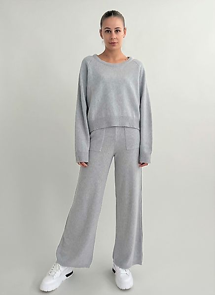 Zuckerwatte Rundhalspullover modisch kurze Form aus günstig online kaufen