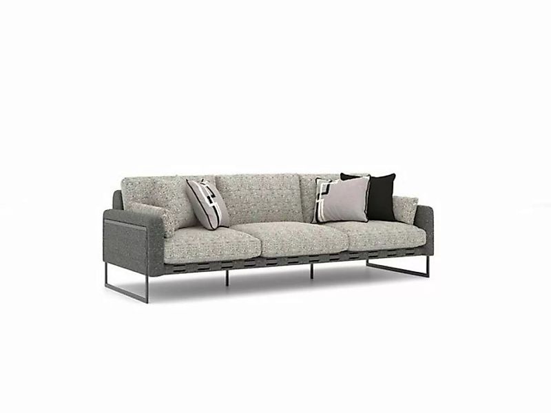 JVmoebel 3-Sitzer Grau Sofa Dreisitzer Modern Textil Couch Polstermöbel Woh günstig online kaufen