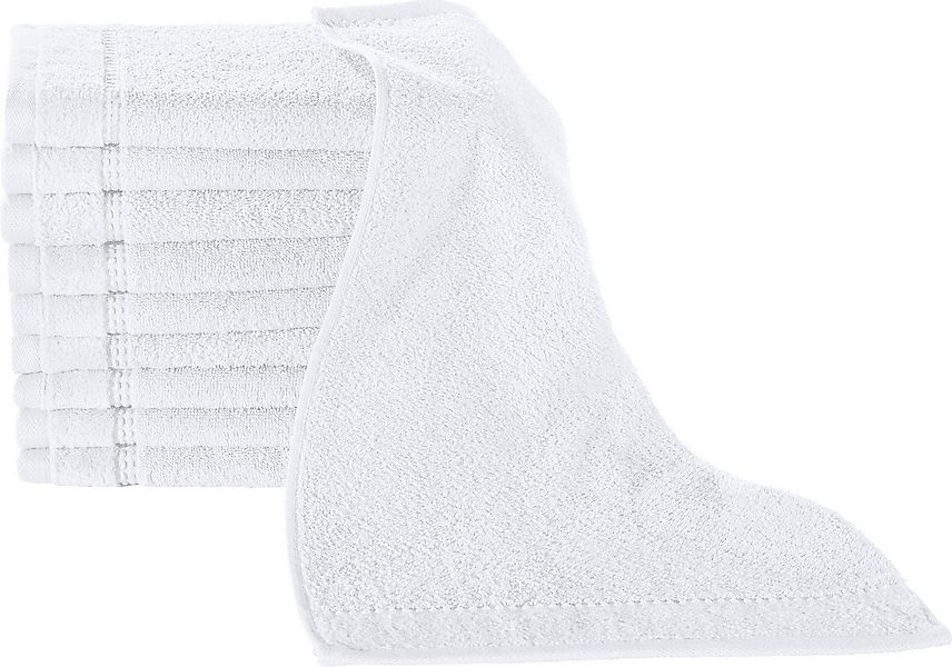 Erwin Müller Gästehandtuch Gästetuch "Mannheim" 10er-Pack, Frottier, Walk-F günstig online kaufen