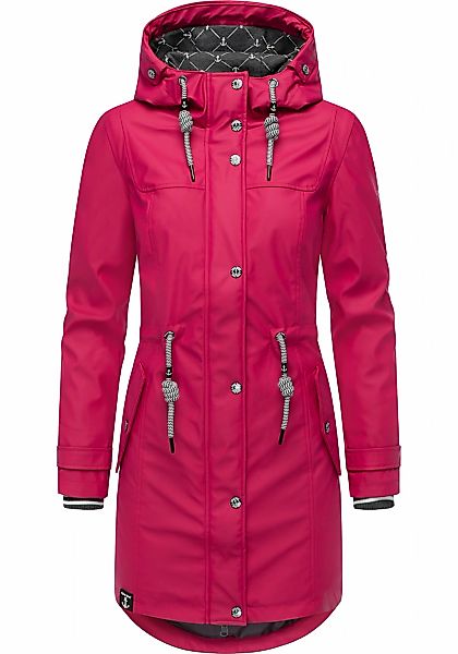 PEAK TIME Regenjacke "L60042" mit Kapuze stylisch taillierter Regenmantel f günstig online kaufen