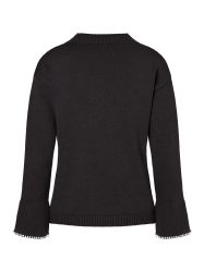 MORE&MORE Rundhalspullover softer Strickpullover mit Perlensaum günstig online kaufen