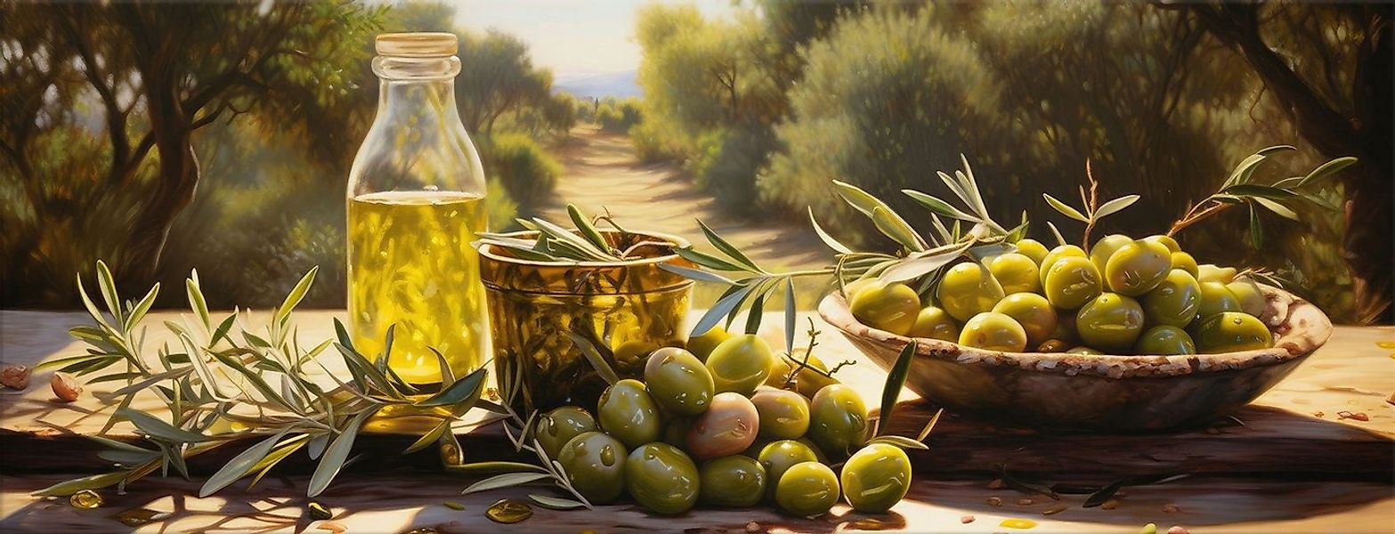 artissimo Glasbild Bild aus Glas 80x30 cm / Wandbild Querformat / Deko Küch günstig online kaufen