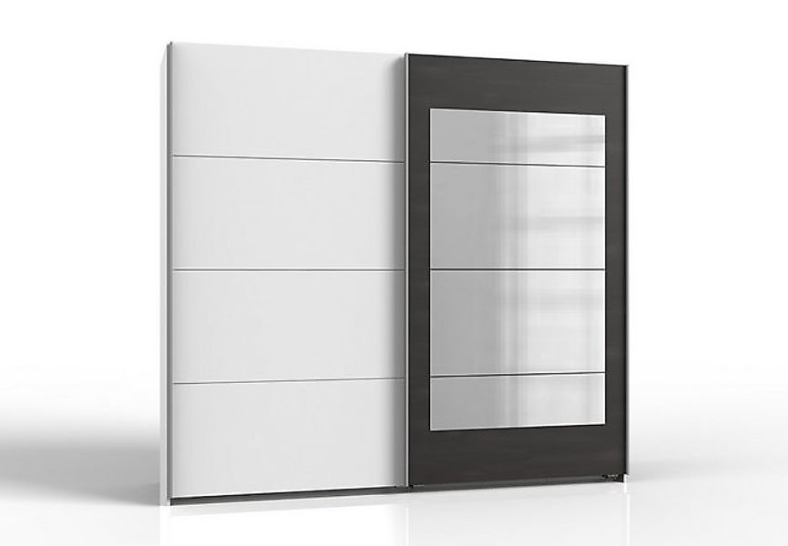 freiraum Schwebetürenschrank Minden in WEISS + RAW STEEL - 225x208x65cm (Bx günstig online kaufen