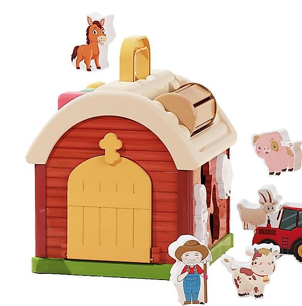 CLTYQ Lernspielzeug Montessori Spielzeug ab 1 2 3 Jahr,Holz Bauernhof Stape günstig online kaufen