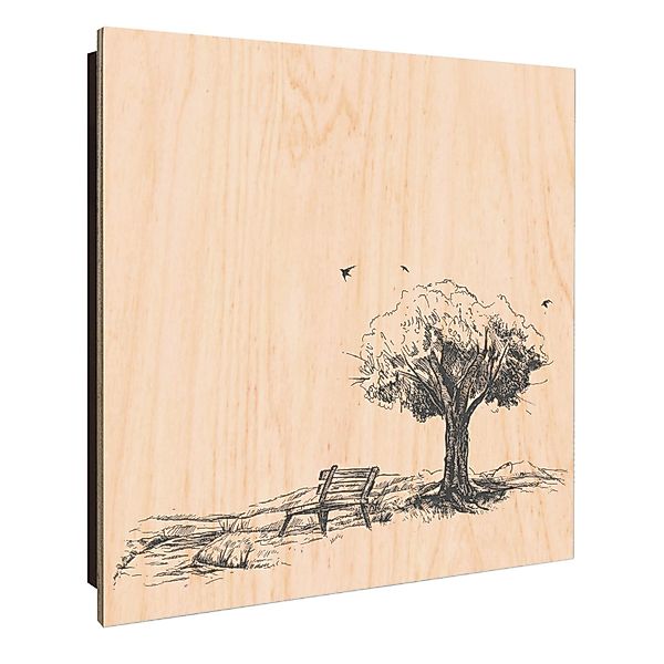 Banjado Großer Schlüsselkasten Holz 30x30cm Schwarz Scharnier Links 50 Hake günstig online kaufen