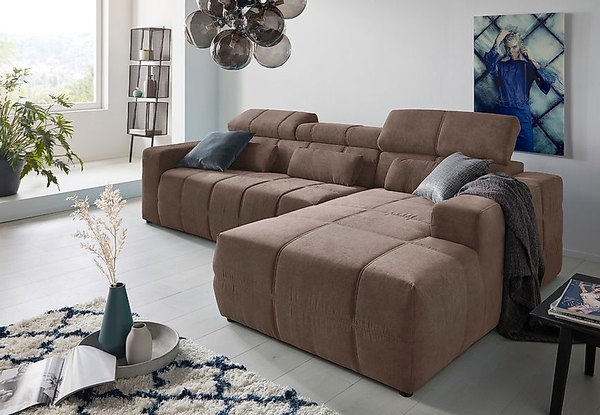 DOMO collection Ecksofa "Brandon große Ausführung B/T/H: 289/177/80 cm, auc günstig online kaufen