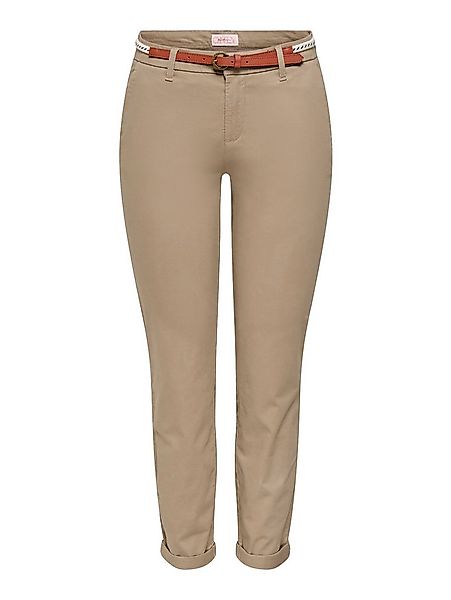 ONLY Chinohose ONLBIANA – Chinohose mit Gürtel und Umschlagsaum slim fit, m günstig online kaufen