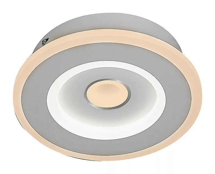 LED Deckenleuchte Chromfarben Weiß Ø 20 cm Taneli günstig online kaufen