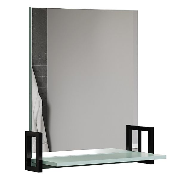 ebuy24 Badezimmerspiegelschrank Matix Bad Spiegel mit Ablage blau, grau. günstig online kaufen