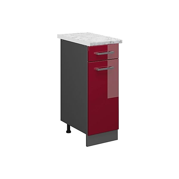 Vicco Schubladenschrank R-Line Schubladenschrank für die Küche Bordeaux Hoc günstig online kaufen