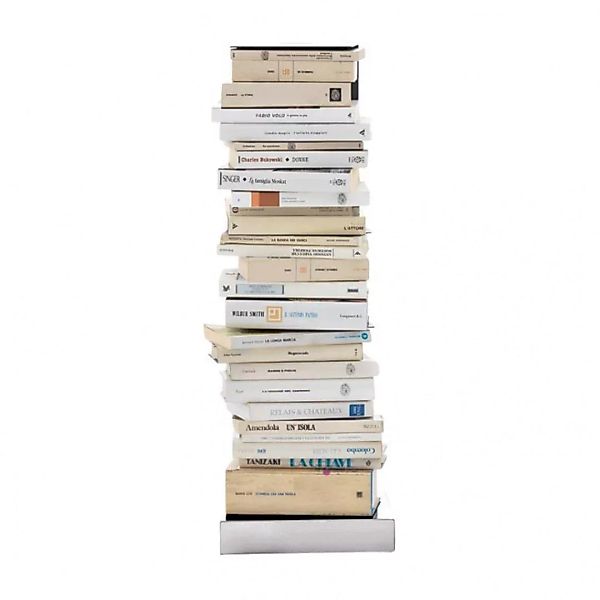 Opinion Ciatti - Ptolomeo Büchersäule 75 - weiß/Fuß edelstahl glänzend/75cm günstig online kaufen