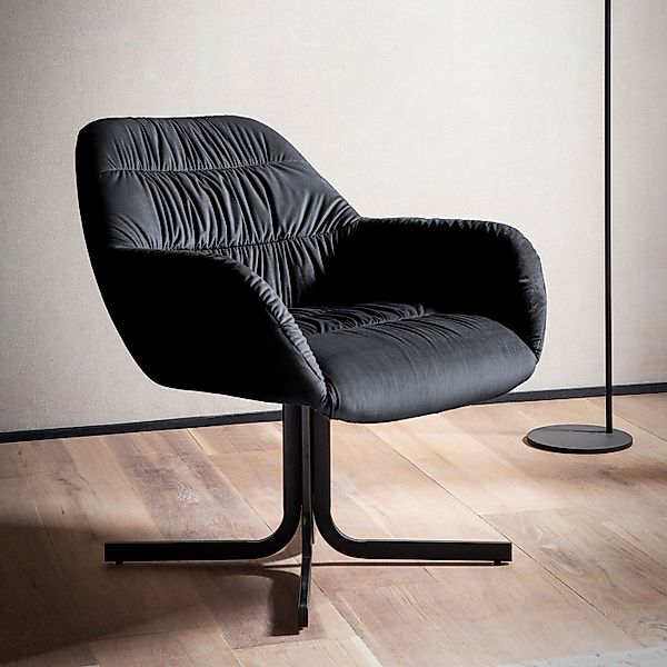 FINEBUY Cocktailsessel FB59869 Clubsessel Samt Metall Cocktailsessel Schale günstig online kaufen