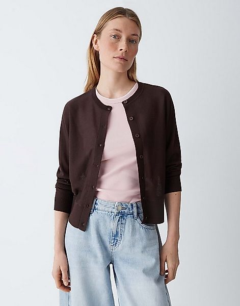 OPUS Strickjacke Feinstrickjacke aus Viskose Mix mit leichtem Fall Lockere günstig online kaufen