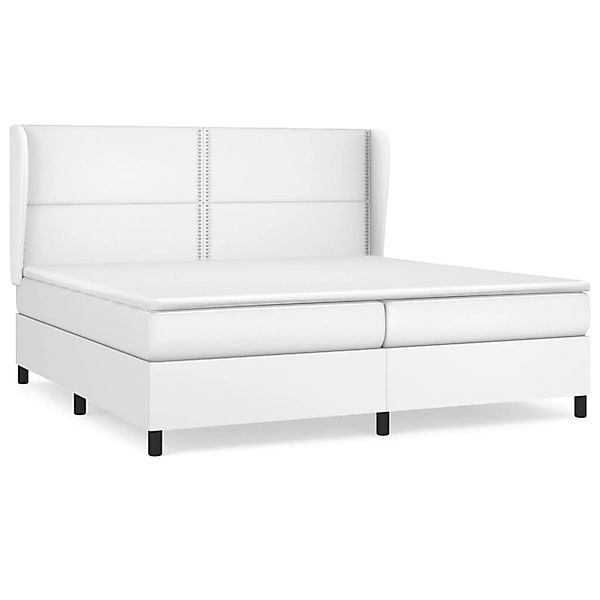 vidaXL Boxspringbett mit Matratze Weiß 200x200 cm Kunstleder1466719 günstig online kaufen