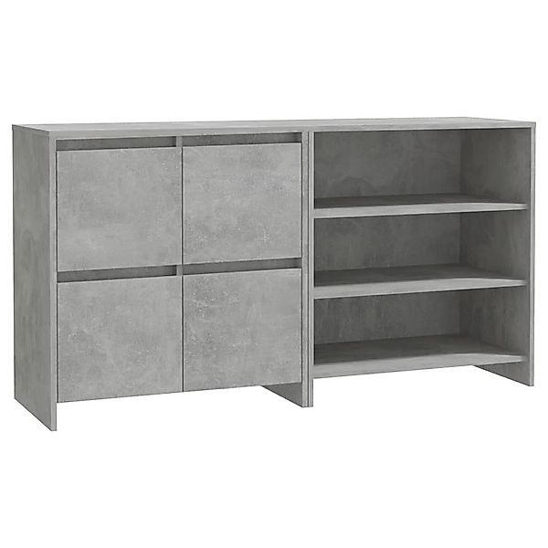 vidaXL Sideboard 2-tlg. Sideboard Betongrau Holzwerkstoff günstig online kaufen